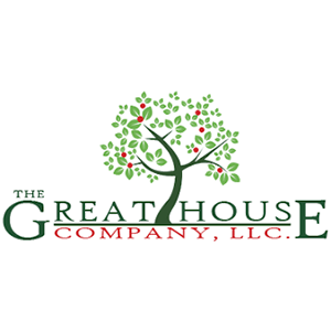 Logo of The Great House Company, LLC with a green tree design on a white background.